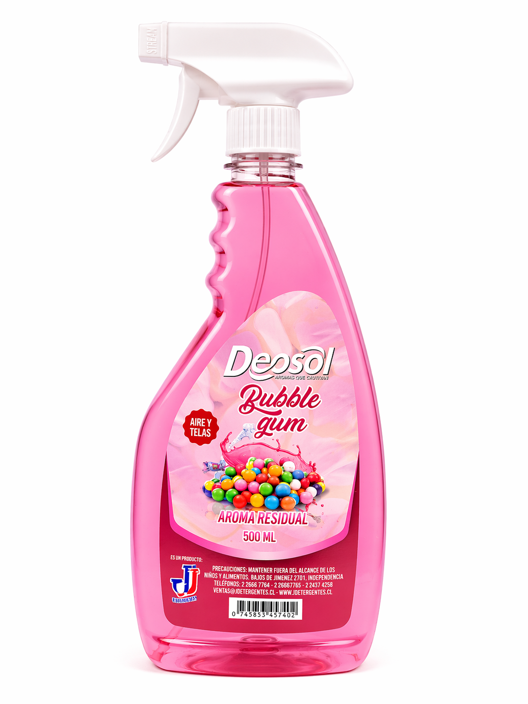AROMATIZANTE DEOSOL BUBBLE GUM BOT 500 ML
